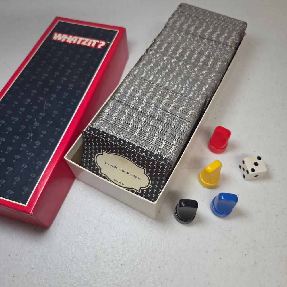 Vintage Whatzit? Board Game Replacement Pieces Tokens Cards Die 1987 MB